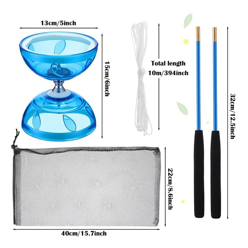 مجموعة ديابولو الصينية المحمولة يويو ديابولو معدات اللياقة البدنية المحمولة للبالغين والأطفال المسنين في الهواء الطلق ممارسة خفة الحركة في الأماكن المغلقة #2
