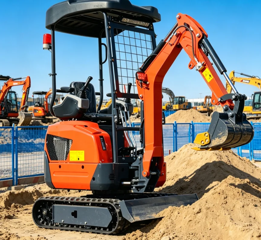 1-3 Ton Compact Hydraulic Mini  Optional Auger Brush Cutter Log Grapple Construction Attachments view 4