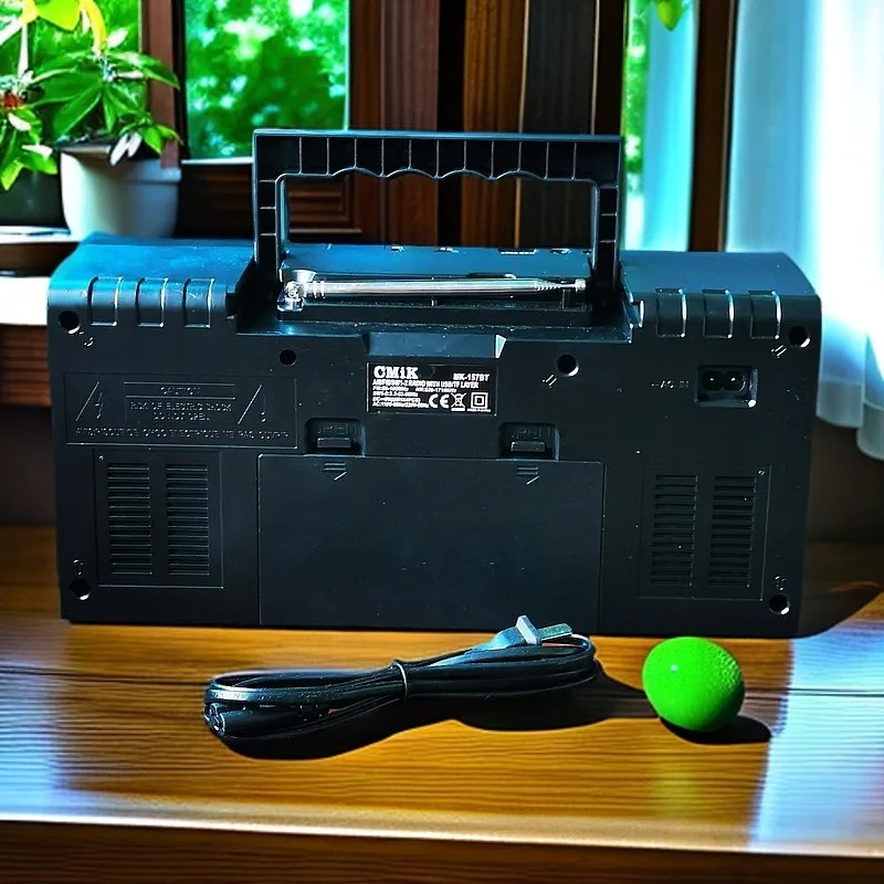 المحمولة الرجعية مزدوجة القرن راديو Boombox سماعة لاسلكية تعمل بالبلوتوث FM/AM/SW راديو ستيريو متعدد الموجات دعم USB TF بطاقة لكبار السن