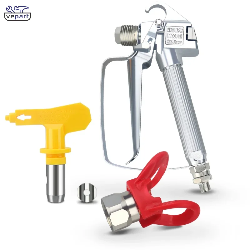 Vepart 517 Tip & Nozzle Guard Fit Most airless paint Sprayer 3600PSI High Pressure Airless Paint Spray Gun