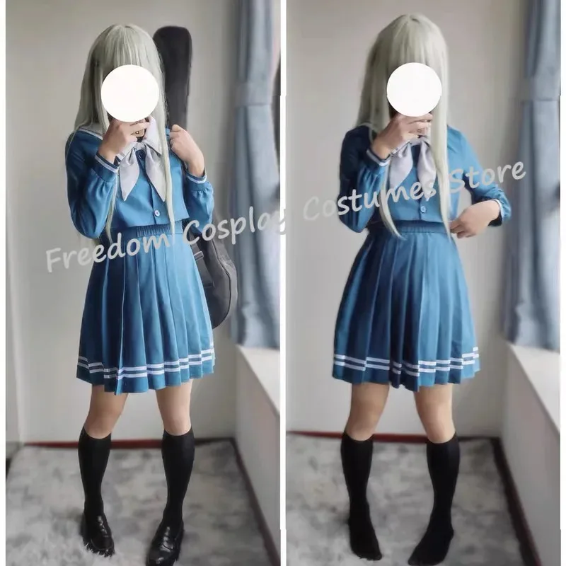 

Anime BanG Dream! It's MyGO!!!!! Mutsumi Wakaba Cosplay Costume Mortis Wig JK School Uniform Shirt Skirt Woman Campus Party Suit