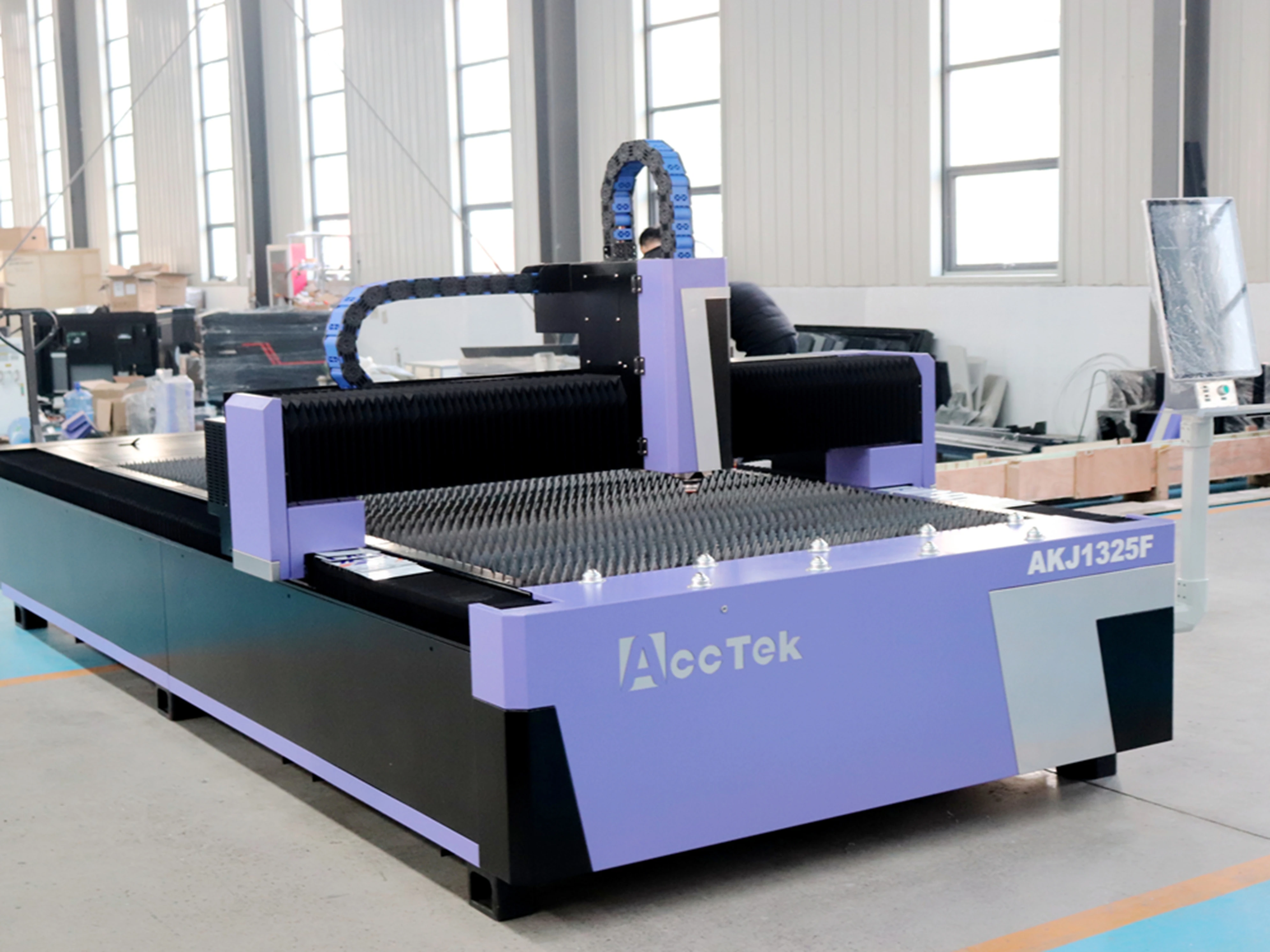 China Metal and non-metal carbon steel Stainless steel acrylic AccTek CNC Laser Cutting Machine AKJ1325F 1500W 2000W 3000W Fiber