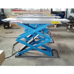 Capacity 3000 Kgs Ultrathin Scissor Car Lift With High-quality Steel Plate Small Scissor Lifting Machine With Double Cylinders