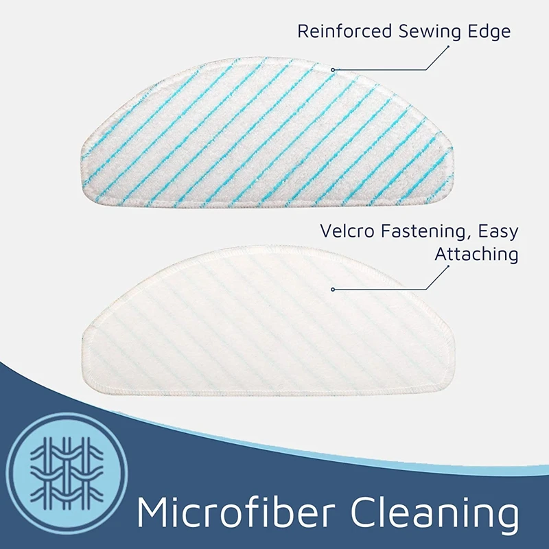 12 Pack Microfiber Mopping Pads For ECOVACS DEEBOT OZMO T8 T8 AIVI Vacuum Cleaner Moping Cloths Rags Spare Parts