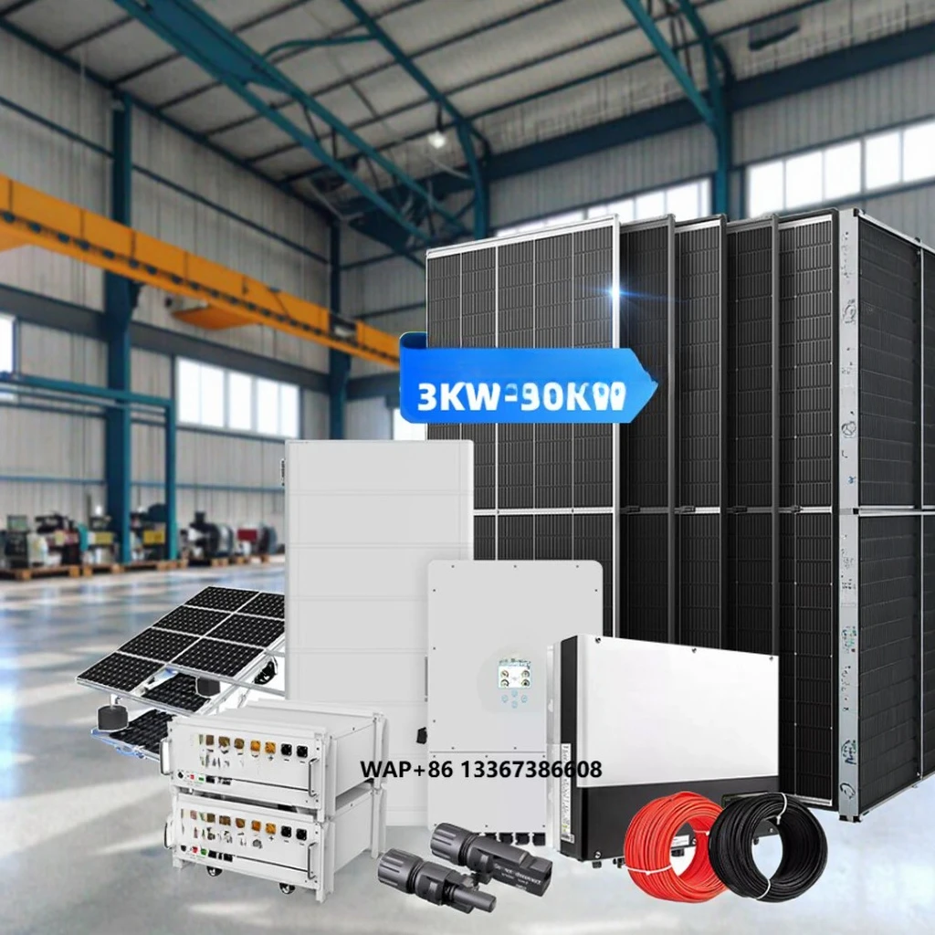 Hybrid 10KWH-50KWH Solar Power System MPPT Controller Lithium Ion Storage for Residential/Commercial Use PV Panels Included