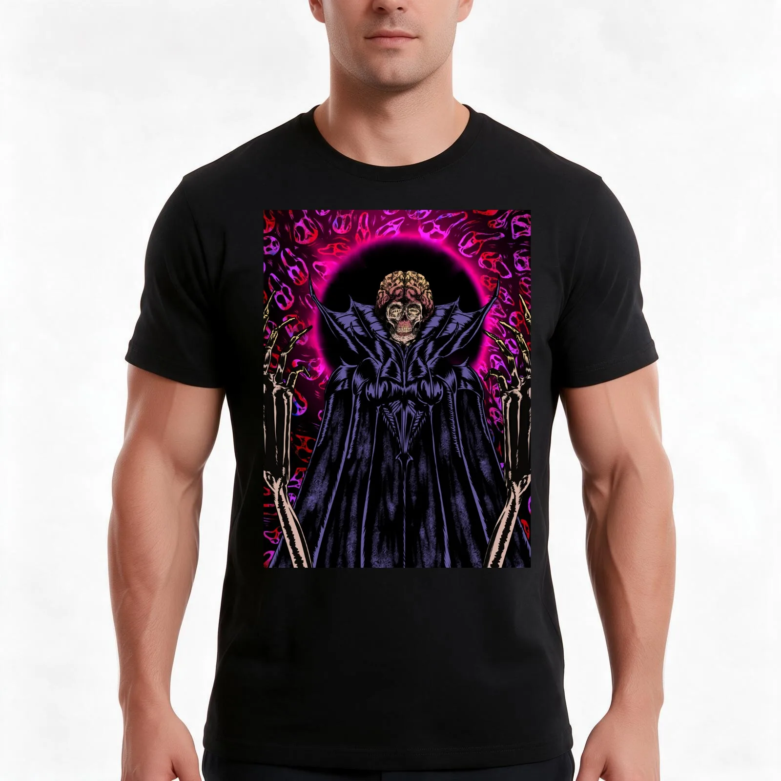 Void Of The God Hand T-Shirt, Summer Casual Cotton Tee, Oversized Streetwear Tops, Vintage Graphic Print, Loose Fit Short Sleeve