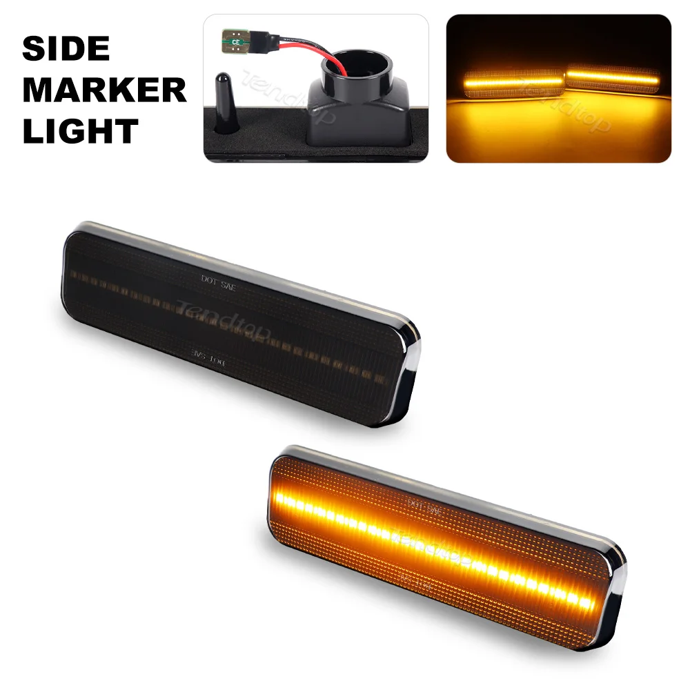 2 шт. Fonder светодиодный боковой габаритный фонарь, передний боковой габаритный фонарь для Dodge Charger Dart Aspen, для Plymouth Barracuda Satelli