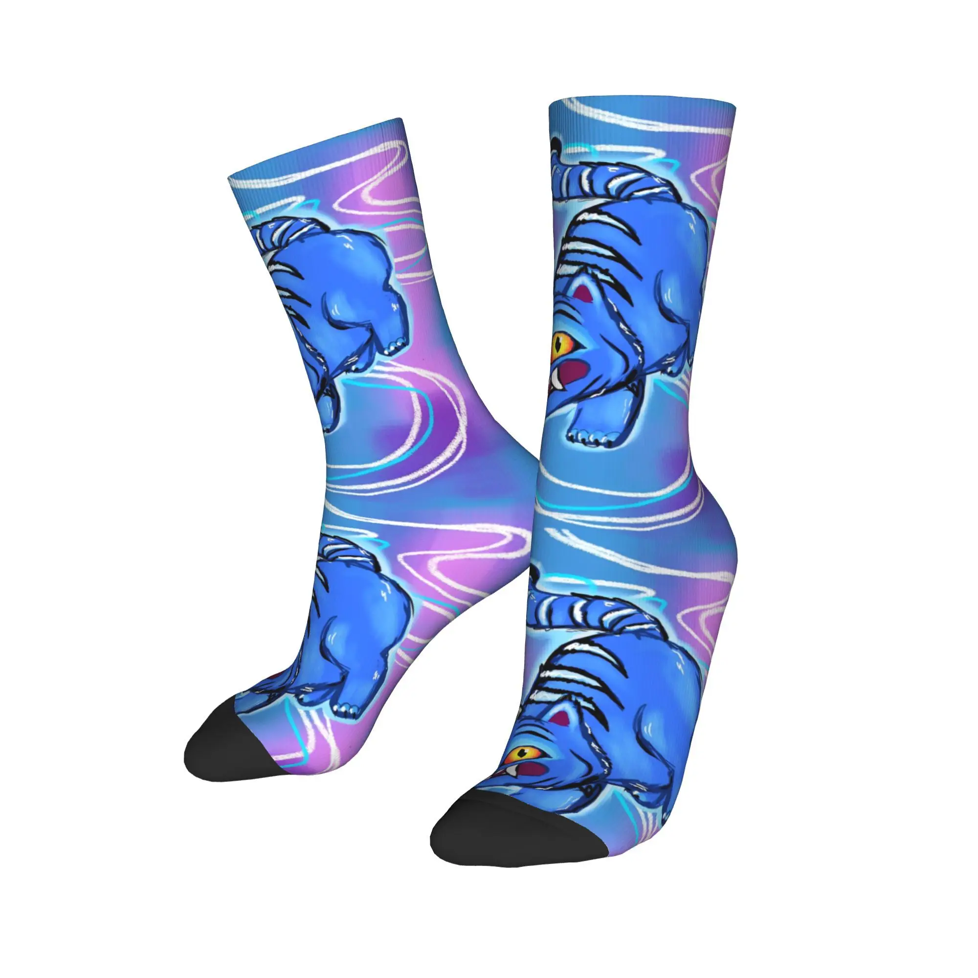 

KPop Demon Hunters Huntrix Blue Tiger Derpy Socks Accessories For Men Women Jinu Saja Rumi Soccer Socks Cozy Stockings