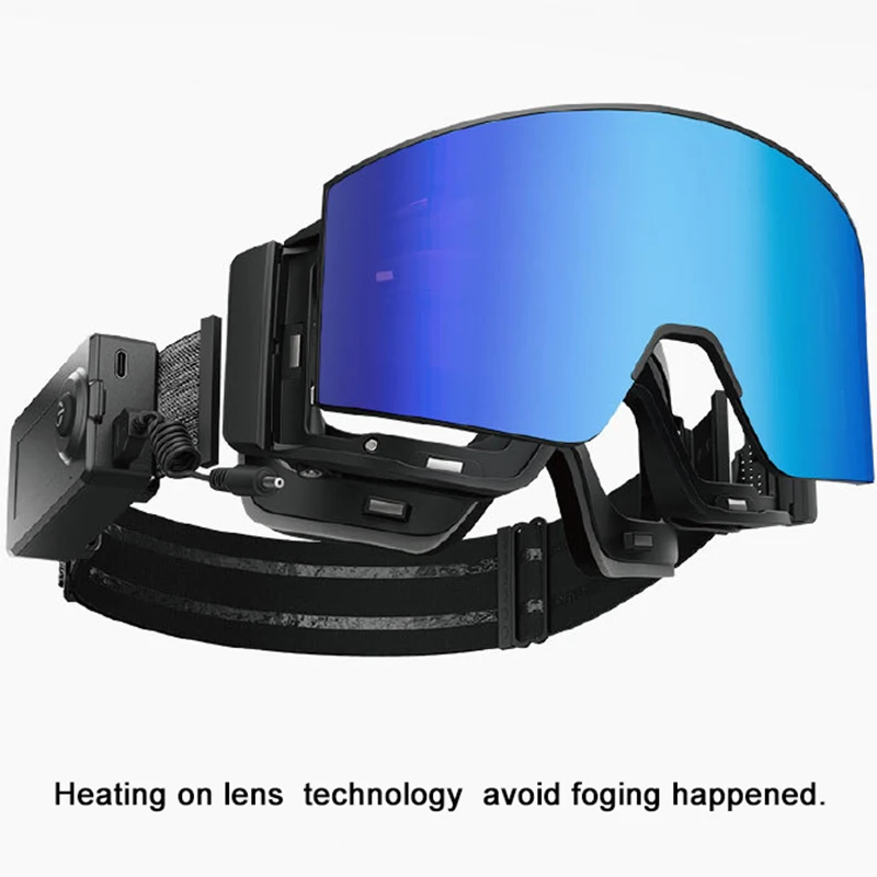 Magnetic Snow Goggles Battery Power Electrically Heated Ski Goggles