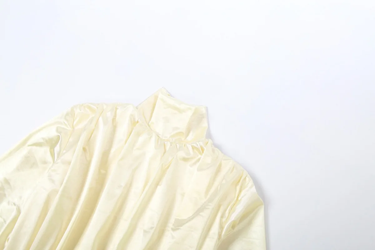 シャーリングボディコンミニドレス女性エレガントなタートルネックランタン長袖背中の開いたパーティー衣装オフィスレディハイストリート Vestidos