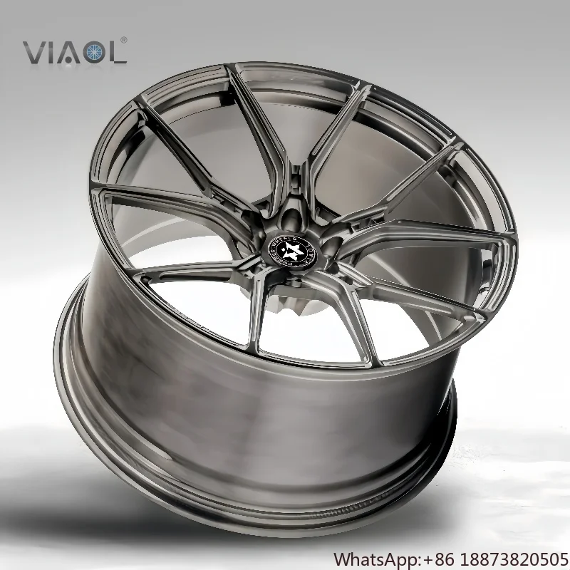 

Кованые алюминиевые колеса VIAOL с пятью спицами T6061, 18-24 дюйма, дымчатый черный, 5*112, 5*114,3 5*120 Corvette C7/C8/Z6/G20/G38/C63, автомобиль