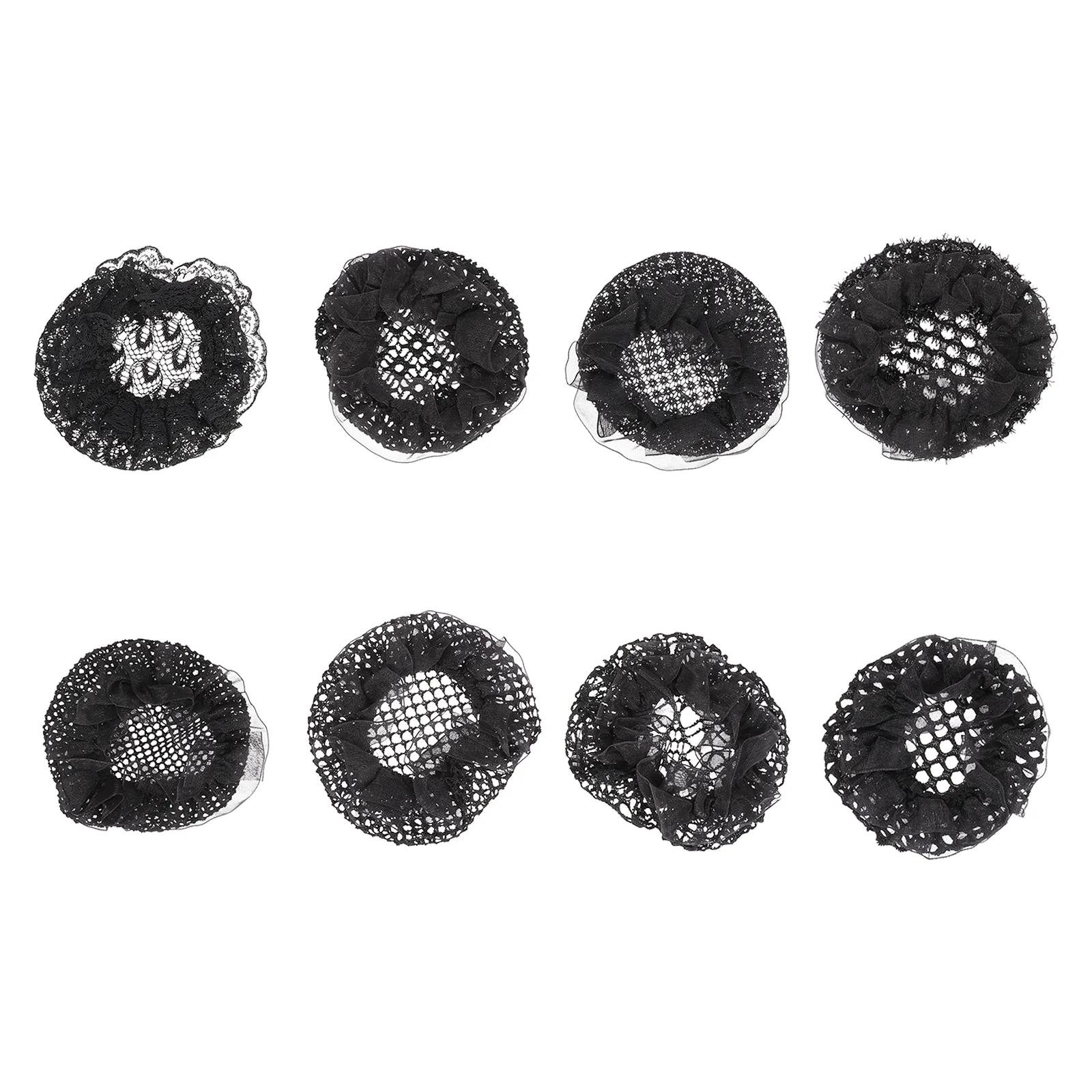 

8 Pcs Hair Bun Holding Net High Elastic Breathability Pocket Invisible Hairnet Headgear Jewelry