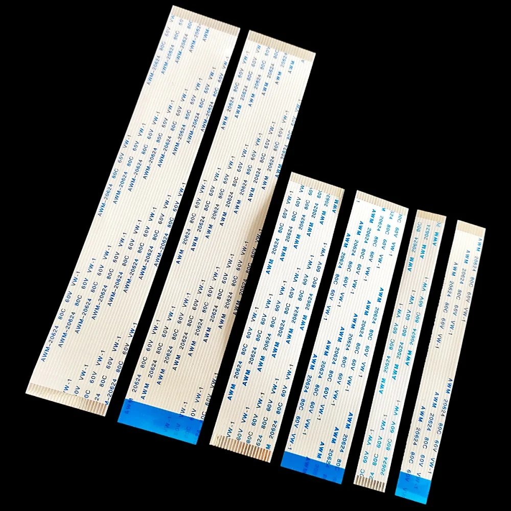 10PCS FPC FFC Ribbon Flexible Flat Cable 4/6/8/10/12/14/16/18/20/22/24/26/30 Pin Pitch 1.0MM  A/B -Type Wire Length 5/10/15/20CM