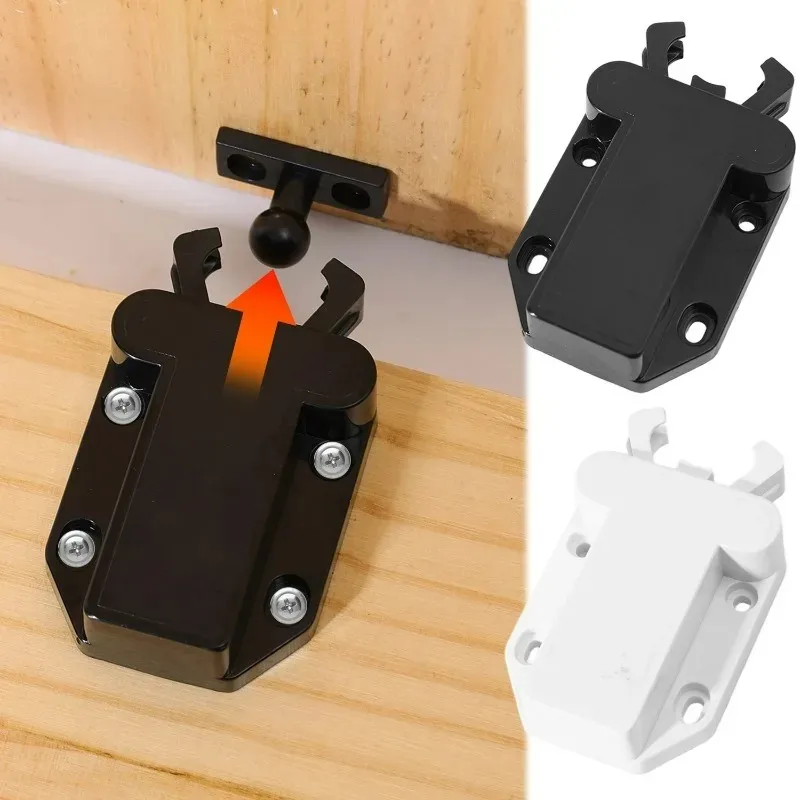 Touch Latch Safe Cabinet Door Catch Push To Latch Unlatch Furniture Cupboard Wardrobe Push Lock Cabinet Catch Rebound Doors Lock
