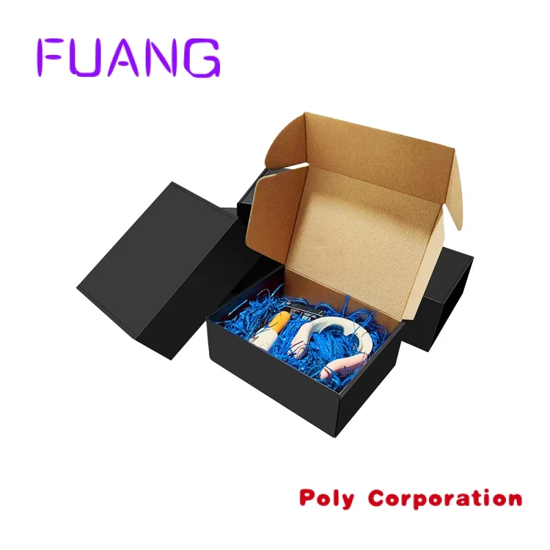 Custom  Reasonable price custom black shipping box medium shipping boxes carton shipping black box for small business.