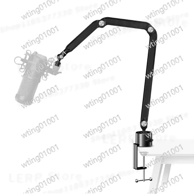 Three-Section Adjustable Microphone Stand for Live Streaming and Broadcasting
