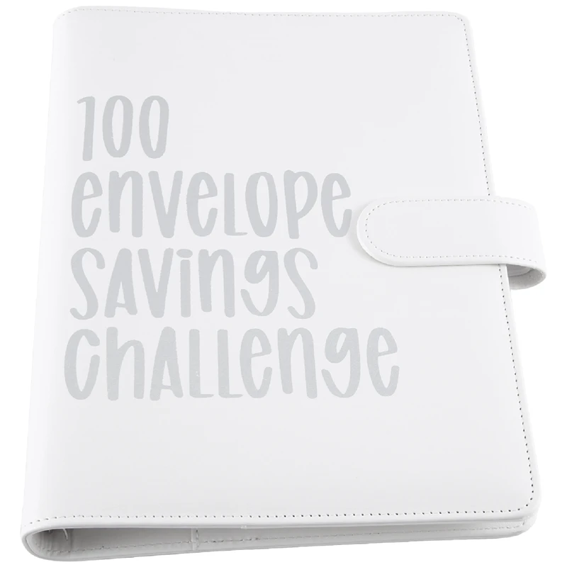 100 Envelope Challenge Binder Savings Challenges Binder Budget Binder Easy To Use (White)