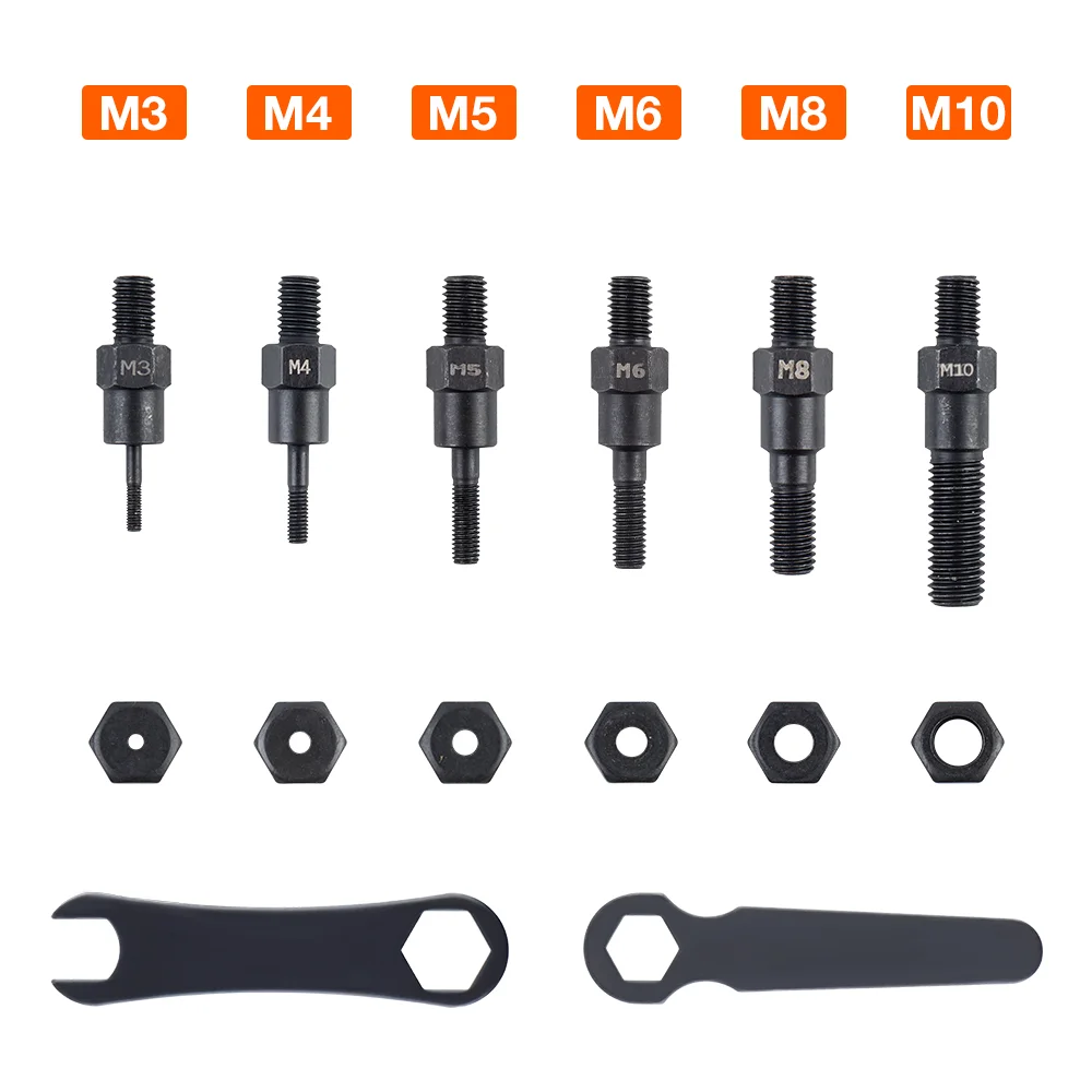 M3 M4 M5 M6 M8 M10 Rivet Nut Gun, Riveting Tool Kit, Professional Manual Nut Installation Kit Including Wrench And Carrying Case