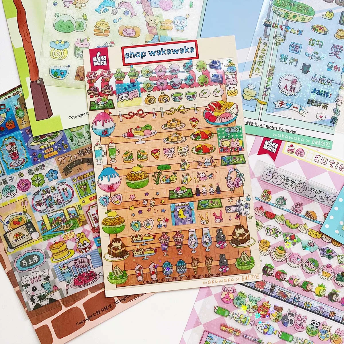 

Kawaii Deco Stationery Sticker Scrapbooking Material Cute Animal Decorative Stickers for Journal Planner