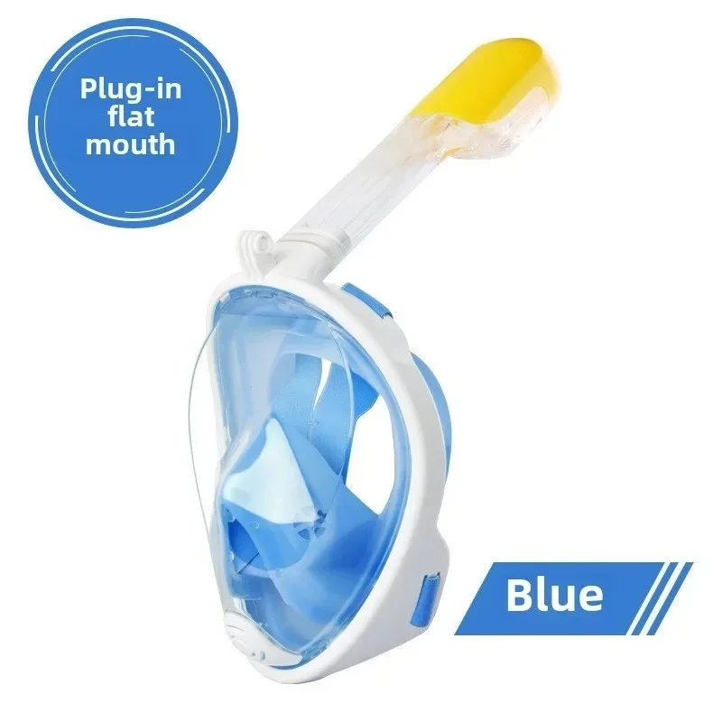 Full Face Snorkeling Mask for Kids Adults, Dry Type Anti-Fog Diving Mask, Safe Respirator Swimming Diving Equipment