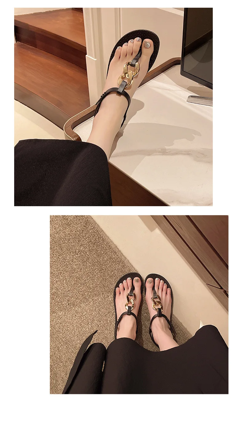 2025 Sommer Neuer Stil Flache Offene Sandalen Leichtes Anti-Rutsch-Design Vielseitige Hochwertige Römische Sandalen für... – Detail 6