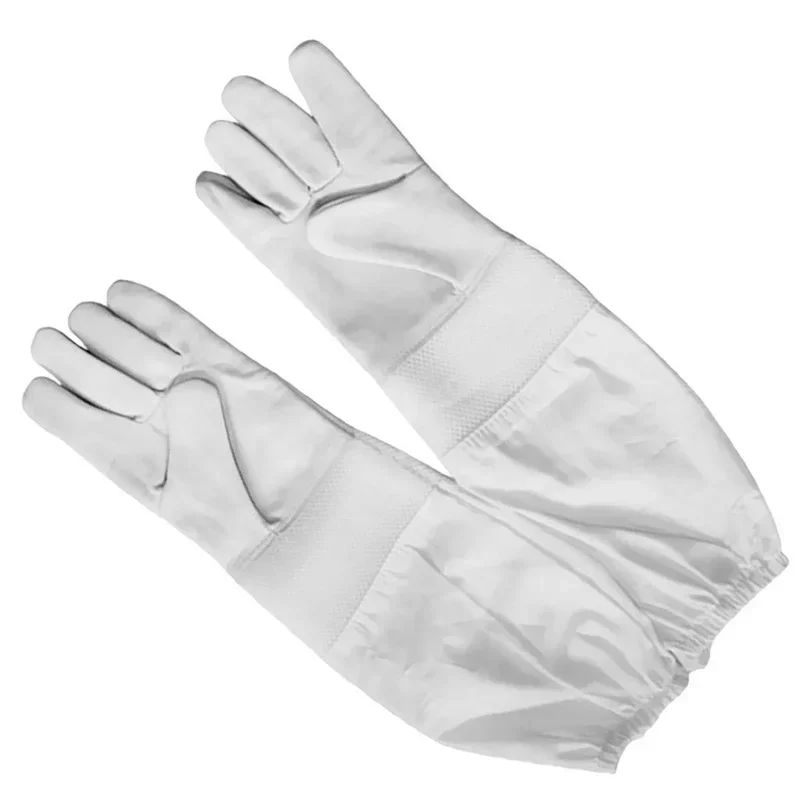 A A 3 Pairs Beekeepers Gloves Three-layer Net Ventilation Protect Your Hands Fully Ventilated Goatskin Beekeeping Gloves