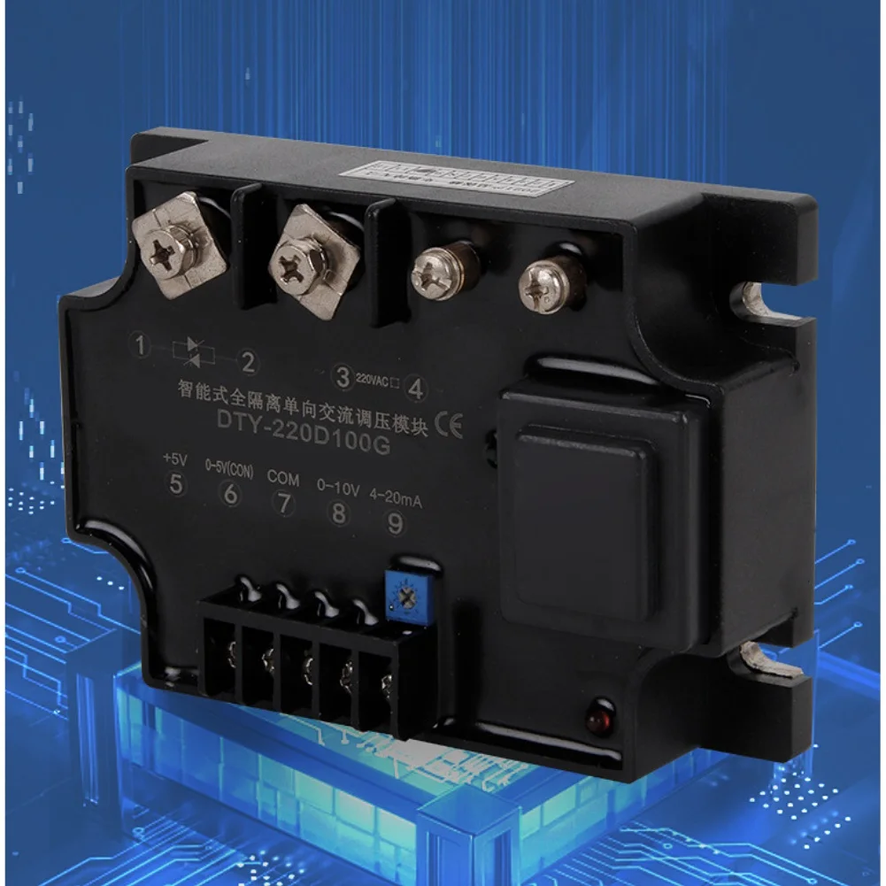 AC Voltage Controller Module Single Phase Fully Isolated 220V 0-10V 4-20mA Input For Motor Speed Regulation Solid State Relay