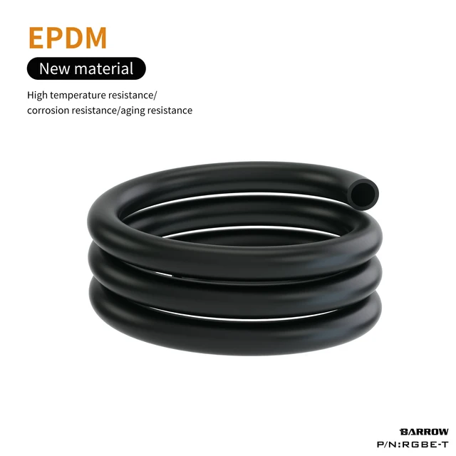 Wąż EPDM BARROW ID10mm + OD16mm Wysokotemperaturowy wąż chłodzący wodę do serwera/CPU 1M RGBE-T