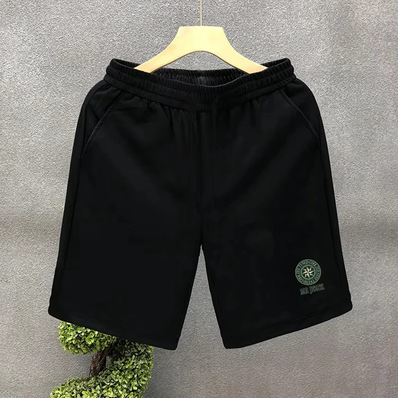 Men's 2026 New Hot Summer High-quality Loose Sweatpants Trend Shorts Couple Simple Printed Medium Pants Casual Five-point Pants