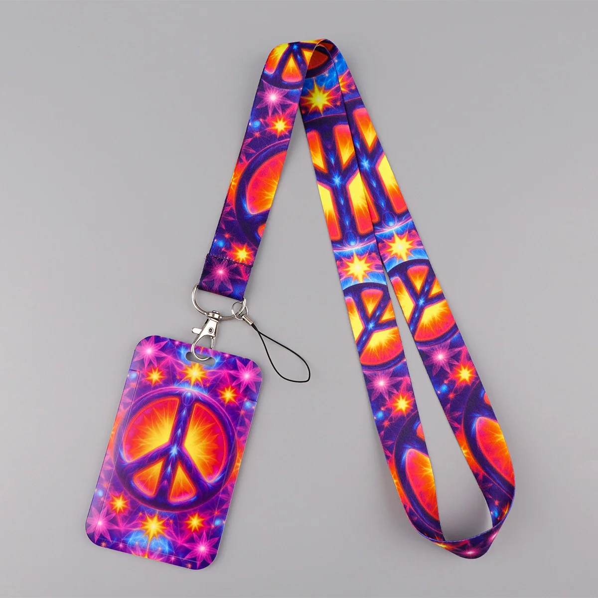 World Peace Lanyard Umhängeband Schlüsselanhänger Bunte Ausweishülle Ausweishalter Handy Hängeseil Schlüsselanhänger Zubehör Geschenke