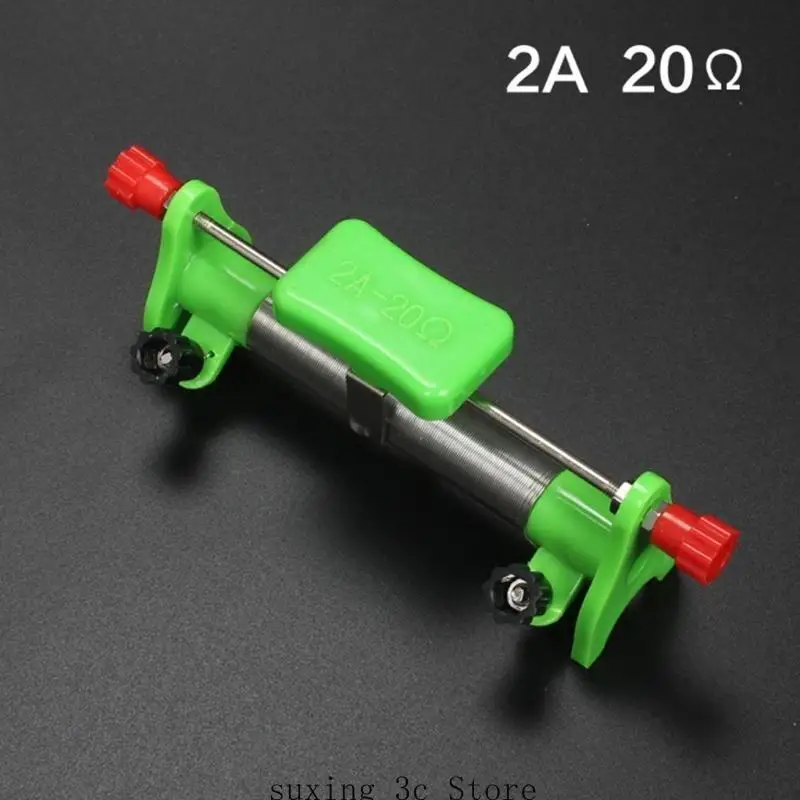 Sliding Electric Resistance 2A 20Ω Adjustable Sliding Rheostat For Circuit Testing And Physics Teaching Demonstration