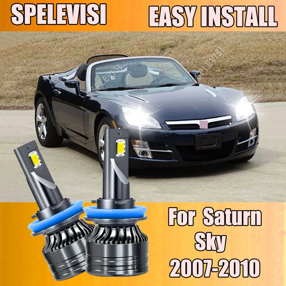 

2Pcs 12v LED Headlights 180W 18000LM 3570 CSP Chips H11 H8 H9 Canbus Lamp For Saturn Sky 2007 2008 2009 2010