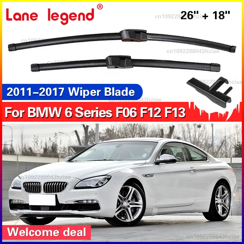Para BMW Serie 6 640i 650i M6 640d F12 F13 F06 2011 2012 2013 2014 2015 2016 2017 limpiaparabrisas limpiaparabrisas ventana delantera