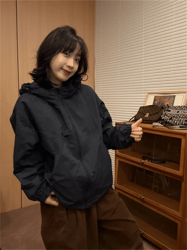 Casual Hooded Women's Jaet Dongda Gate Spring 2026 New Sle Faionable All-Match Trendy Long Sve Zipper Closure Floral...