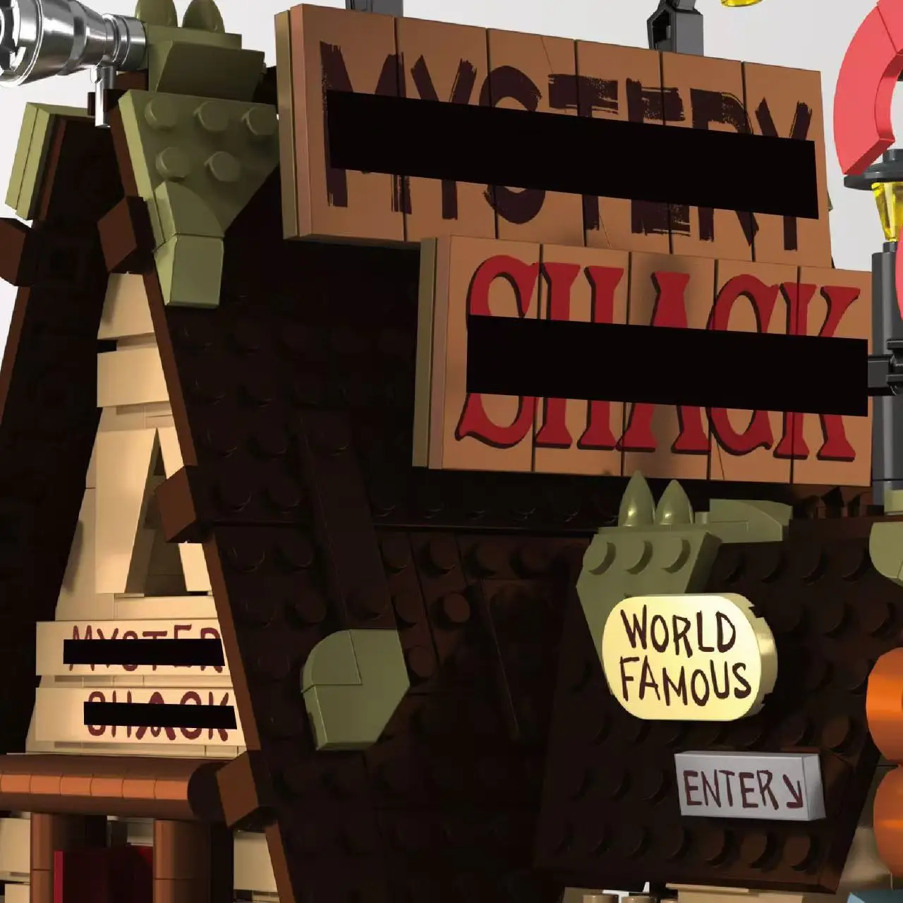 MOC – maison d'automne gravitée, Kit de blocs de construction, Architecture de ferme, décor de bureau, briques d'ornement, Puzzle, jouets DIY, cadeaux pour enfants