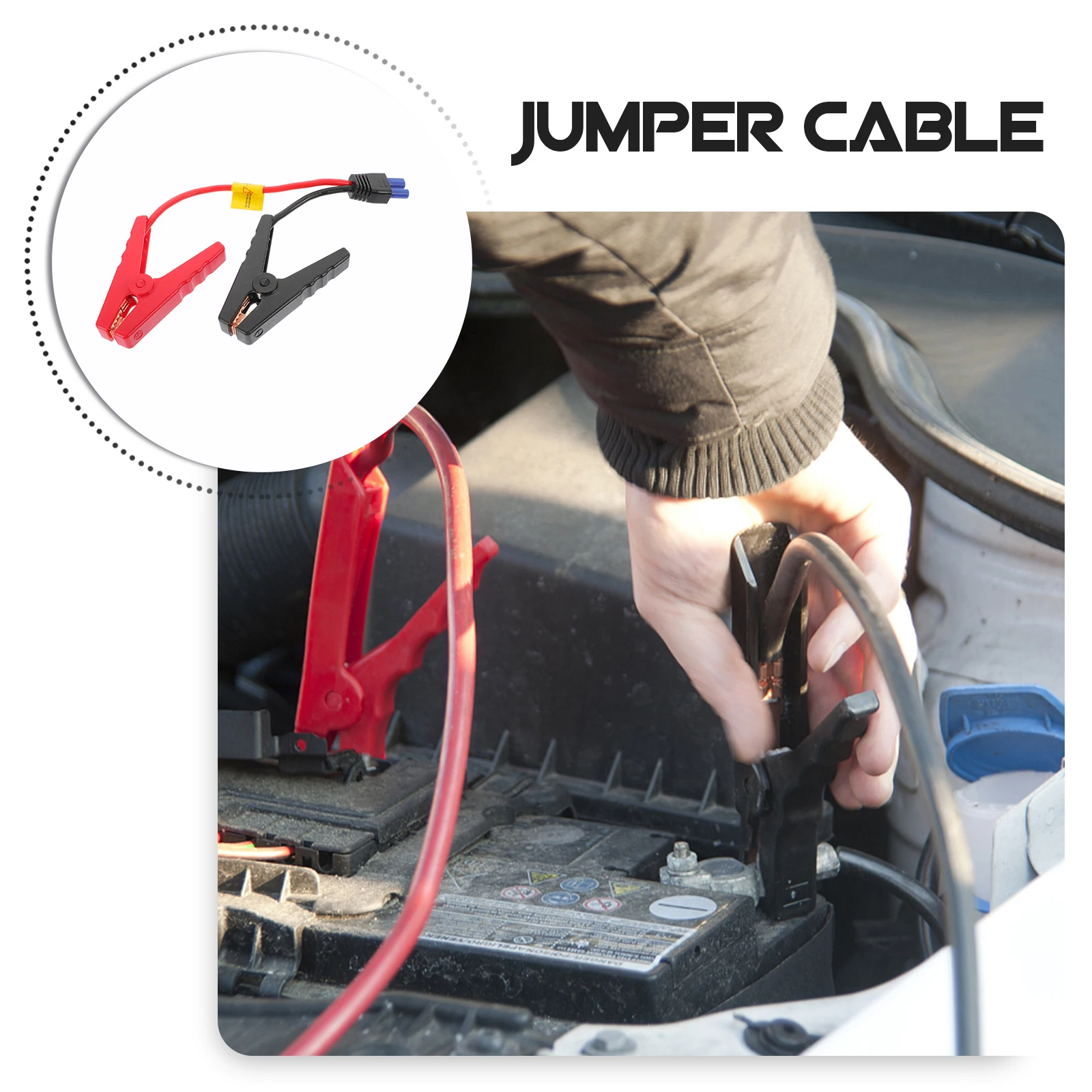

Replacement Jump Box Cables 12V 300A Alligator Clamp Plug Car Booster Jumper Starter Cable For Vehicle Portable Use