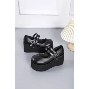 2025年新作 JK制服シューズ レディース 厚底 レザーシューズ ロリータシューズ 身長アップシューズ