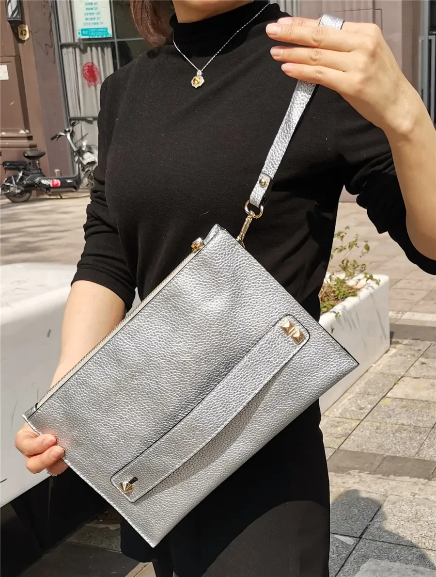 Women PU Leather Handbags Day Clutches Bags Designer Ladies Envelope Evening Party Bags 2022 new lady Clutch purse silver bolsas