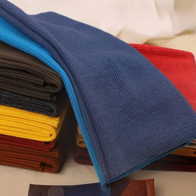 Stretchy Knit Ribbing Fabric High Recovery Cotton Blend Sewing Cloth for DIY Jacket Neckband Sportswear Sleeves Trim Making Cuff
