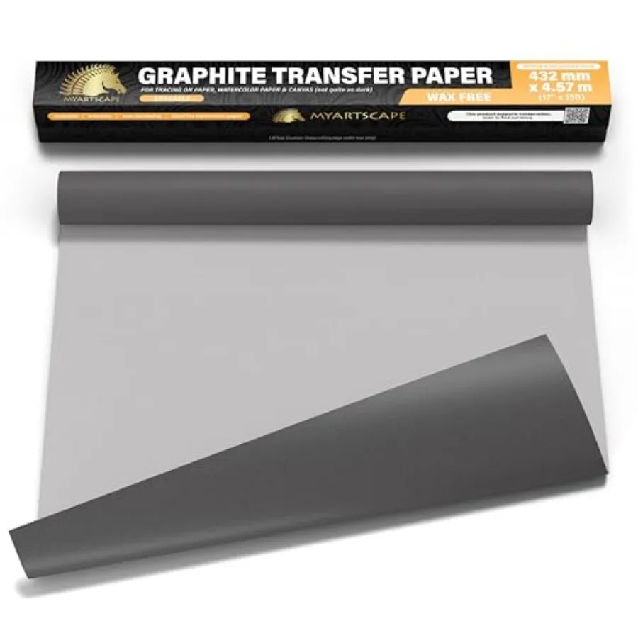 Graphite Transfer Paper Roll, Wax-Free, 17
