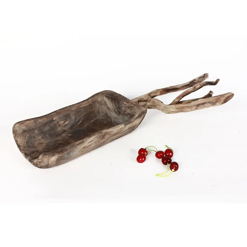 Handmade Wooden Tray for Fruit and Snacks Decorative Serving Platter for Home Furnishing and Homestay Decoration Direct from