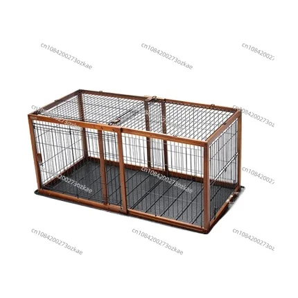 Wooden Push-Pull Retractable Stretchable Large, Medium and Small Dogs Dog Cage Pet Fence Fence