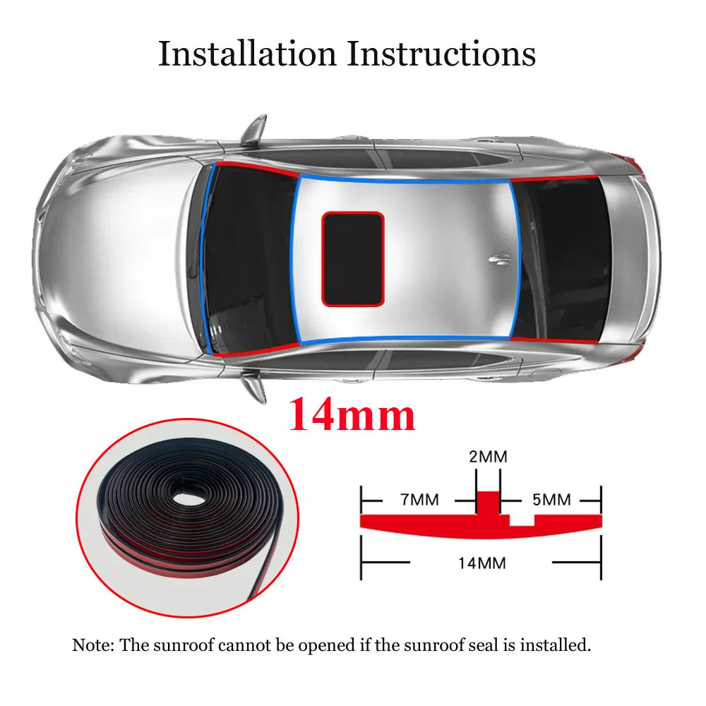 4 meters T Shape Car Windshield Seal Strip Rubber Windowshield Soundproof Dustproof Window Edge Seal Protector Sticker