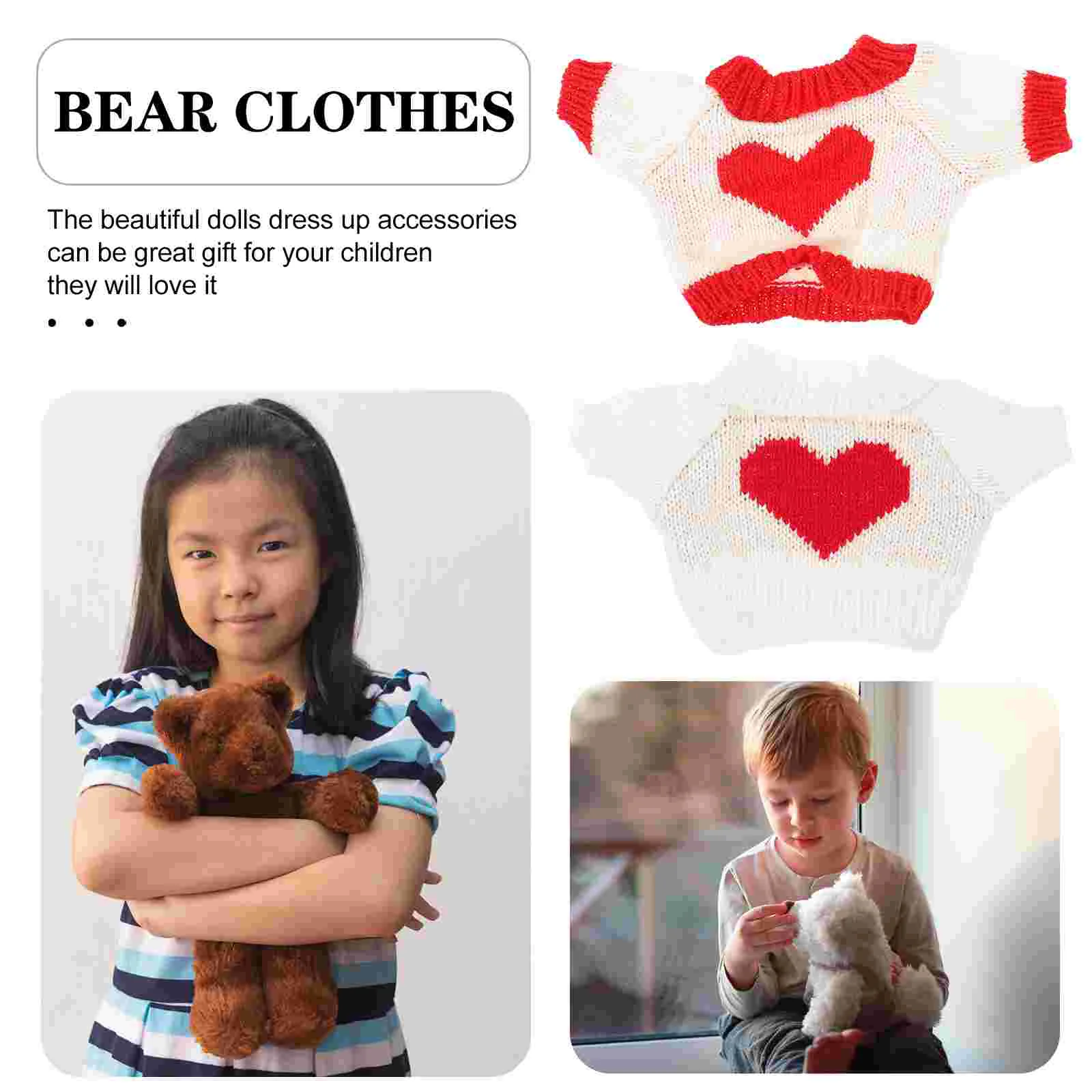 Wear-resistant Bear Supply Plush Clothes Costume Replace Delicate Decor for Children