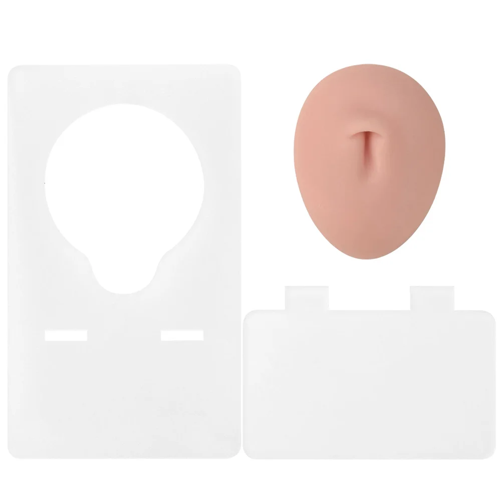 

3D Silicone Simulation Navel Fake Skin for Tattoo Practice Artificial Soft Skin Suitable for Beginner and Expert