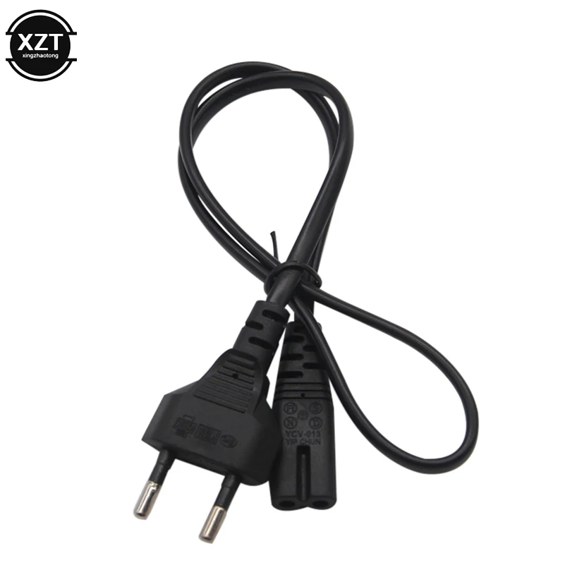 0.6M 2ft 2 Prong 2 Pin female AC EU Power Supply Cable Cord High Quality Lead Wire Power Cord For Desktop Laptop Radio XBOX