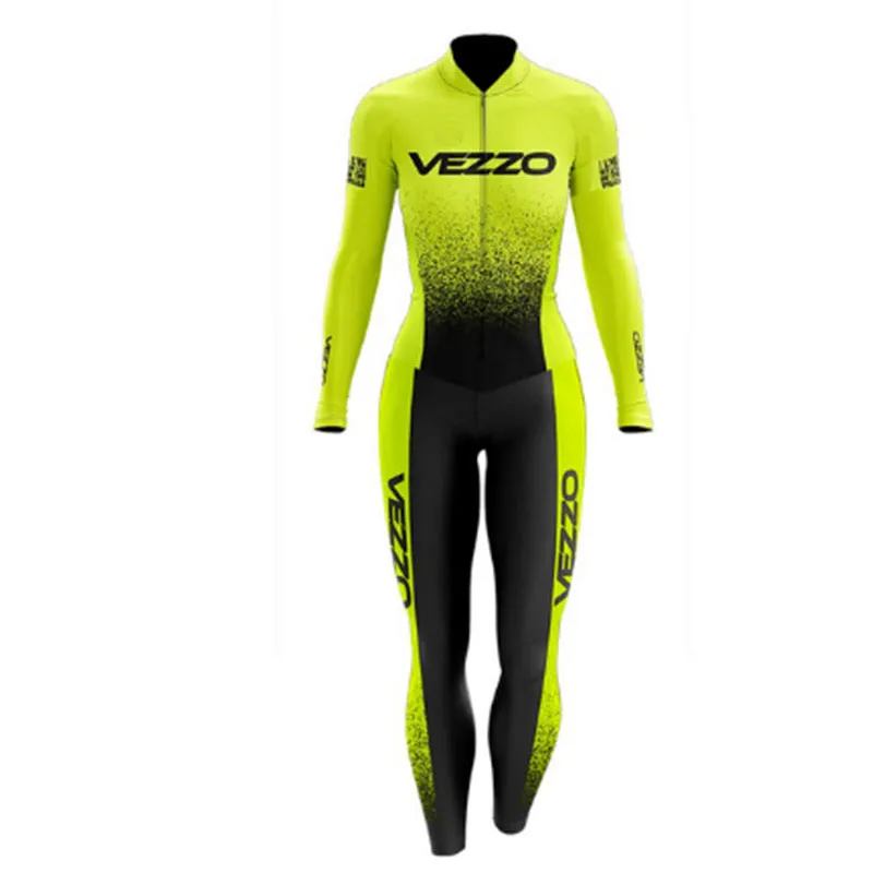 2022 VEZZ0 Women's Long Triathlon Clothing Cycling  Skinsuit Sets Conjunto Feminino Ciclismo Gel Pink Pad Jumpsuit Kits Mujer