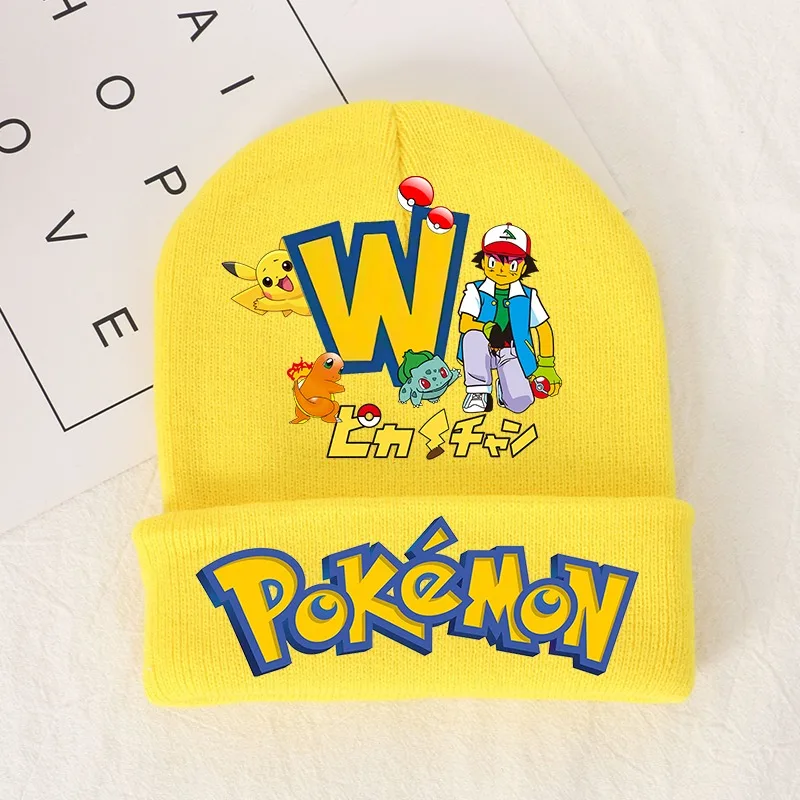 Ветрозащитные-шерстяные-шапки-с-покемонами-вязаная-шапка-Пикачу-без-полей-зимняя-теплая-шапка-с-надписью-a-z-повседневная-шапка-с-героями-мультфильмов-для-путешествий-уличная-шапка