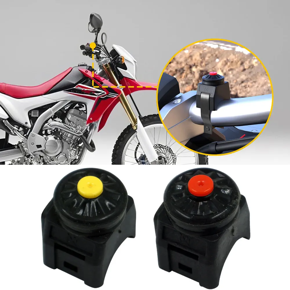 Universal Motorcycle Kill Switch Red Push Button Horn Starter Dirt Bike ATV UTV Dual Sport For 22mm Handlebar Mounted Bars ﻿