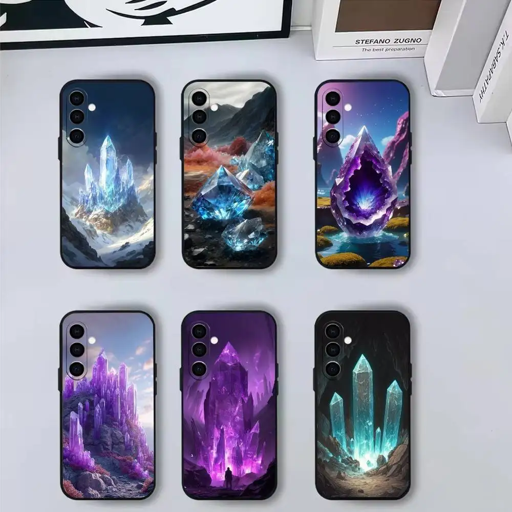 

Gem M-Mountain Phone Case For Samsung Galaxy A73,A72,A71,A70,A53,A52,A51,Others Soft Black Cover